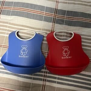 BabyBjorn Soft Bib, 2-Pack Red and Blue